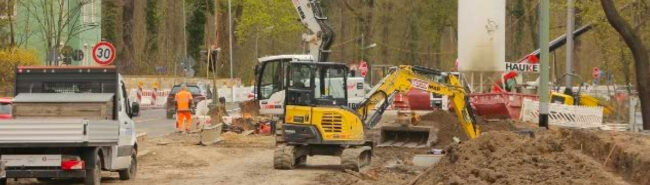 Baustelle an der Wilhelminenstrasse - Foto: DVB