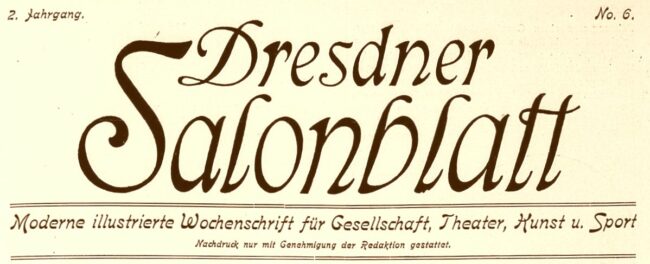 Salonblatt von 1907