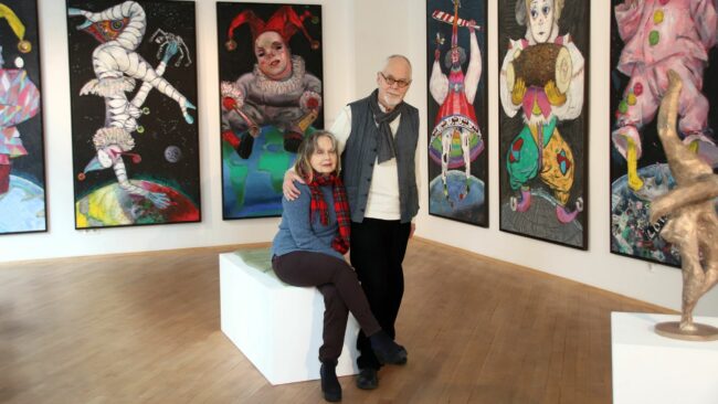 Sighard Gille mit Ehefrau Ina in der Galerie Flox.