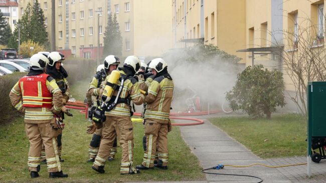 Insgesamt 36 Einsatzkräfte der Feuer- und Rettungswachen Albertstadt, Übigau und Altstadt waren im Einsatz. Foto: Roland Halkasch