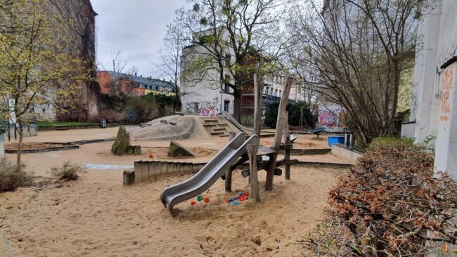 Wird saniert: Spielplatz an der Sebnitzer Straße