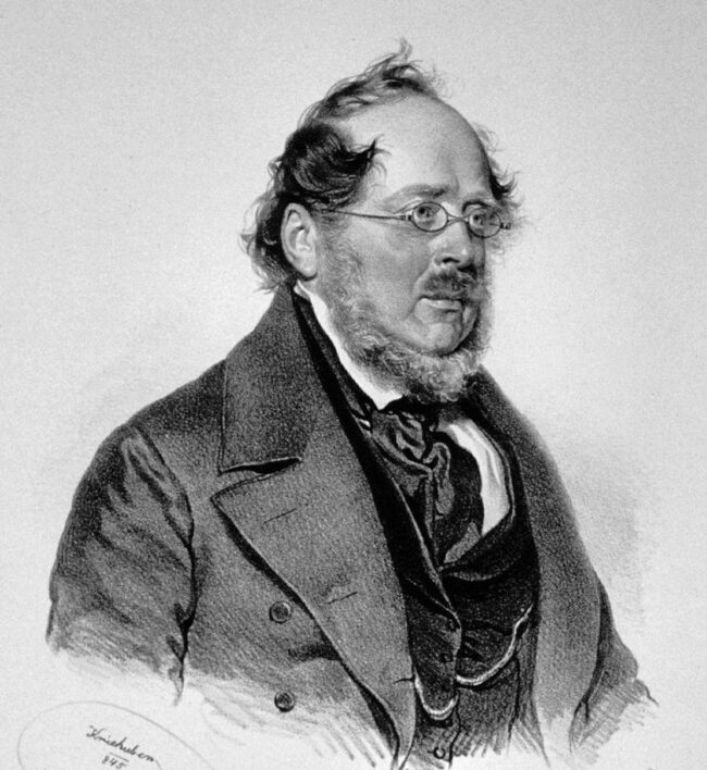Friedrich List, Lithographie von Josef Kriehuber, 1845