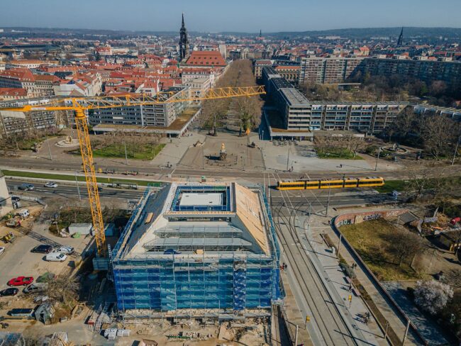 Luftbild vom Blockhaus Umbau - Foto: Christoph Reichelt, SIB