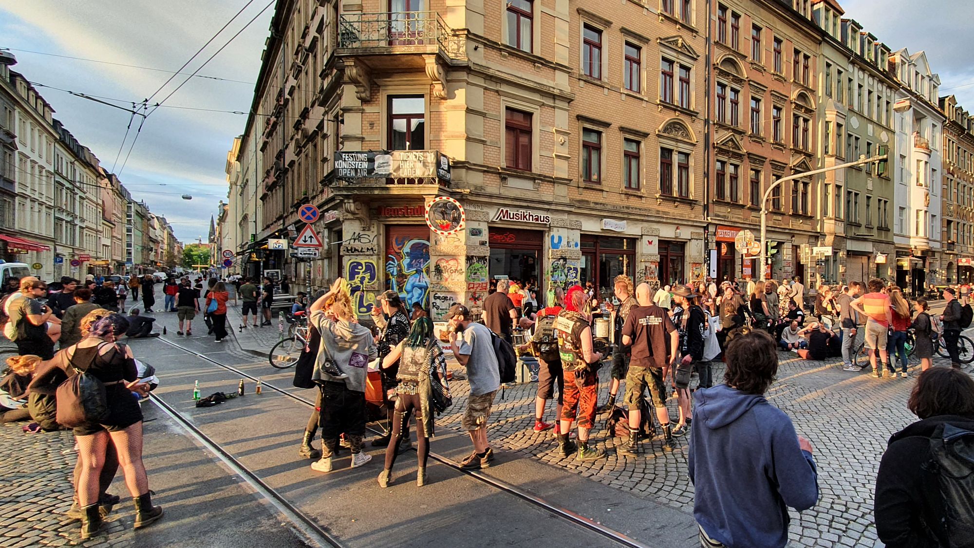 Schiefe Ecke in der Dresdner Neustadt - Foto: Archiv Anton Launer
