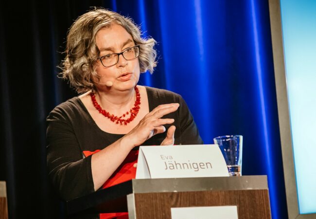 Eva Jähnigen beim OB-Casting im Boulevardtheater am 17. Mai – Foto: Robert Michalk für „Wir gestalten Dresden“