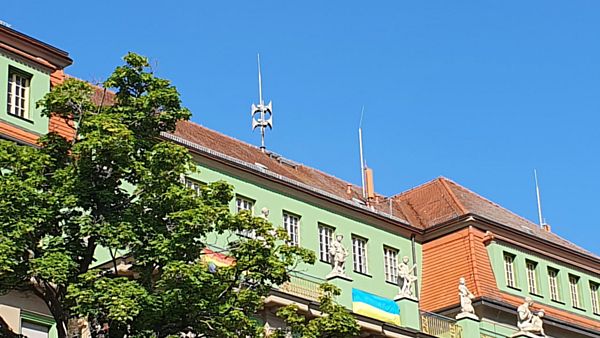 Sirene auf dem Romain-Rolland-Gymnasium