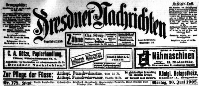 Dresdner Nachrichten vom 30. Juni 1902
