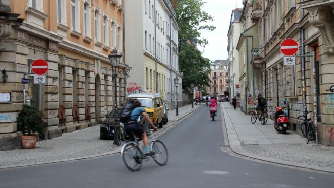 Einfahrt wieder frei in die Pulsnitzer.