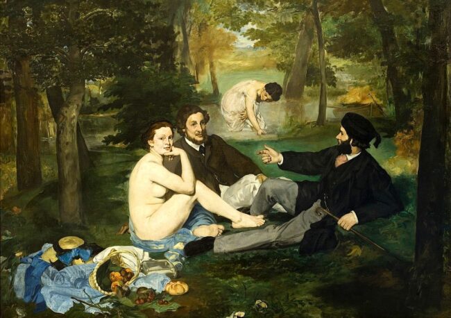 Picknick, Frühstück im Grünen, Gemälde von Edouard Manet, 1863