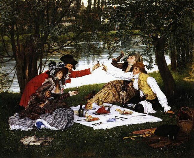 Picknick, Gemälde von James Tissot, 1870