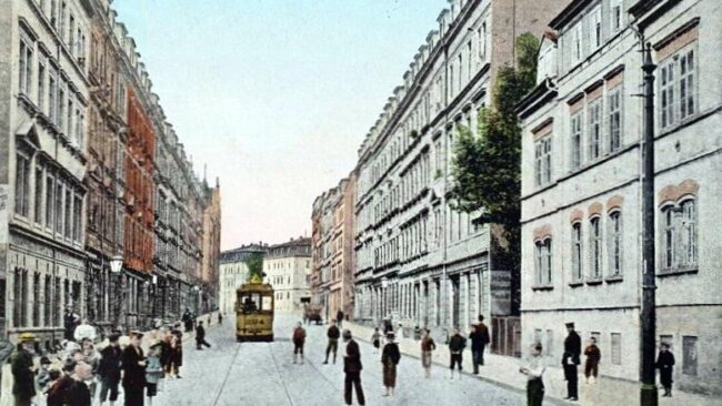 Hechtstraße - zeitgenössische Postkarte