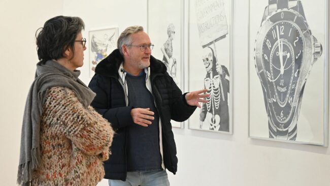 Weihnachtsmarkt im Kunsthaus Dresden mit Jens Zander und Christiane Mennicke -Schwarz - Foto: Anja Schneider