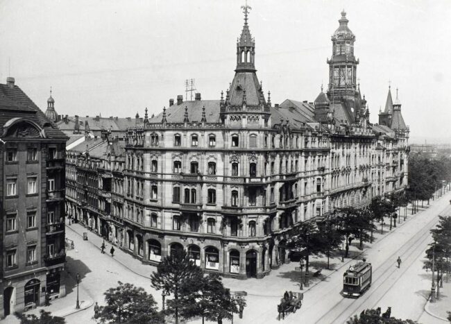 König-Albert-Straße - zeitgenössische Postkarte