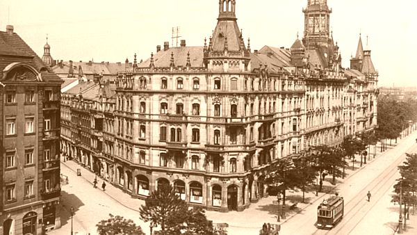 König-Albert-Straße - zeitgenössische Postkarte