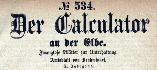 Der Calculatror von 1883.