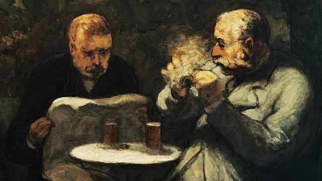 Biertrinker, Gemälde von Honoré Daumier,