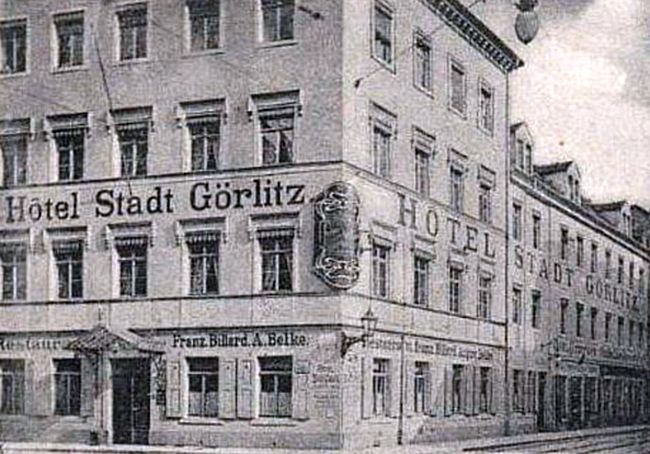 Hotel Stadt Görlitz, zeitgenössische Postkarte