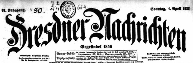 Dresdner Nachrichten von 1923