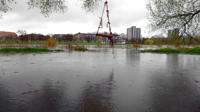 Hochwasser: Wo endet die Prießnitz, wo fängt die Elbe an? Im Moment ist es schwer zu sagen.