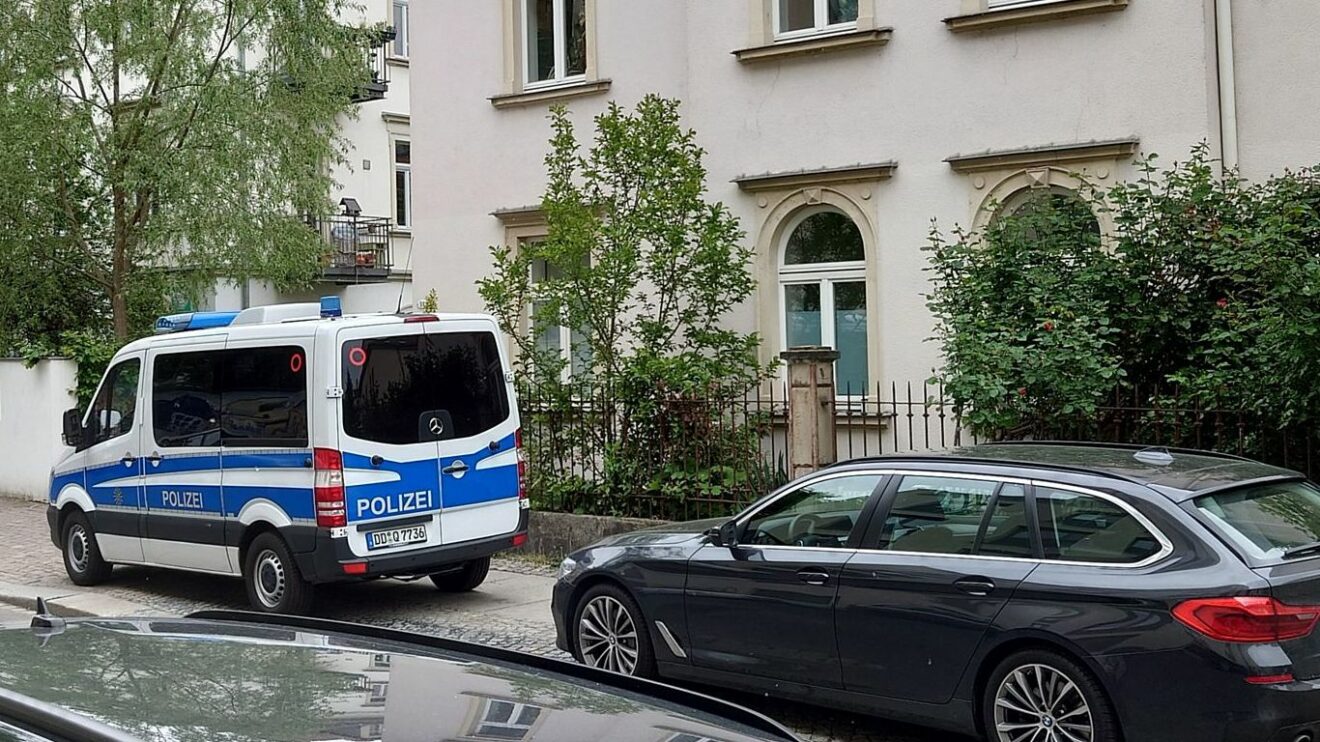 Razzia in der Dresdner Neustadt.