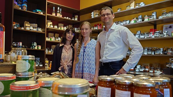 Der größte Teil vom Zaffaran-Team: Mitarbeiterin Ursula Huber, Aushilfe Christiane Rose und Chef Johann Hempel