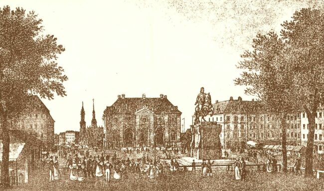 Neustädter Markt, Mitte des 19. Jahrhunderts.