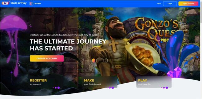 Casiplay Casino-Startseite Screenshot