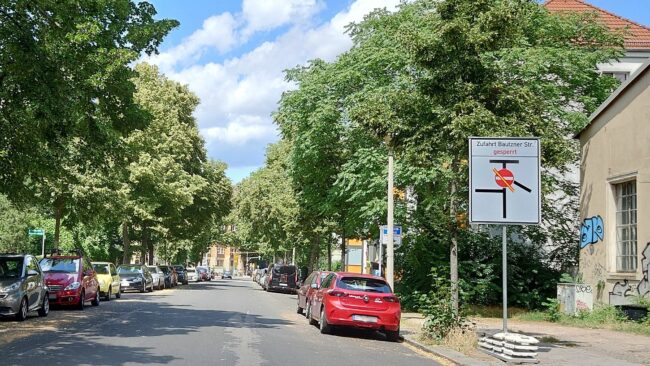 Die Lessingstraße wird in Richtung Neustadt zur Sackgasse.