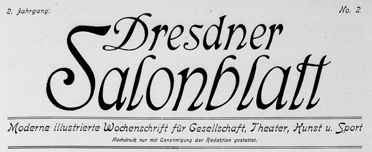Dresdner Salonblatt von 1907