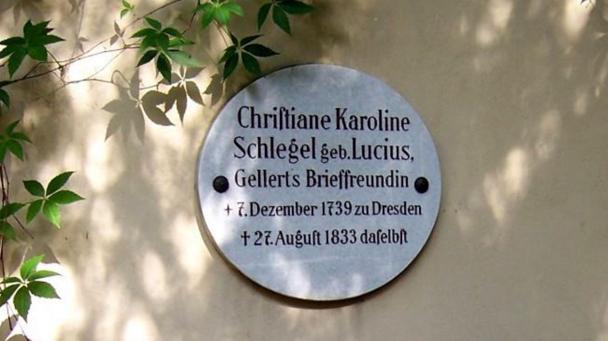 Grabplatte Karoline Schlegel, Foto: Ellen Hönl