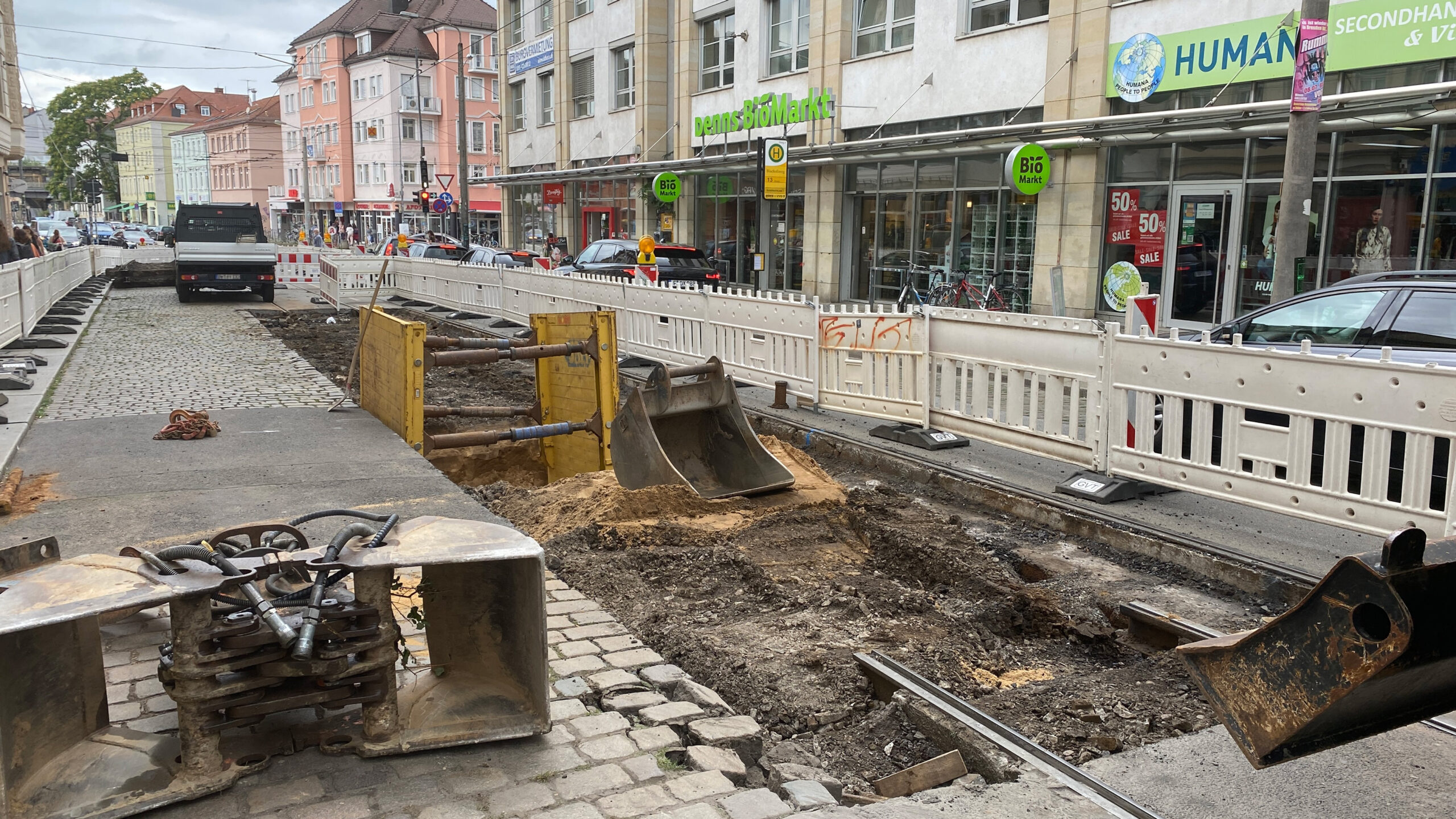 Bischofsweg-Baustelle - Foto: Torsten Fiedler - Stadtentwässerung