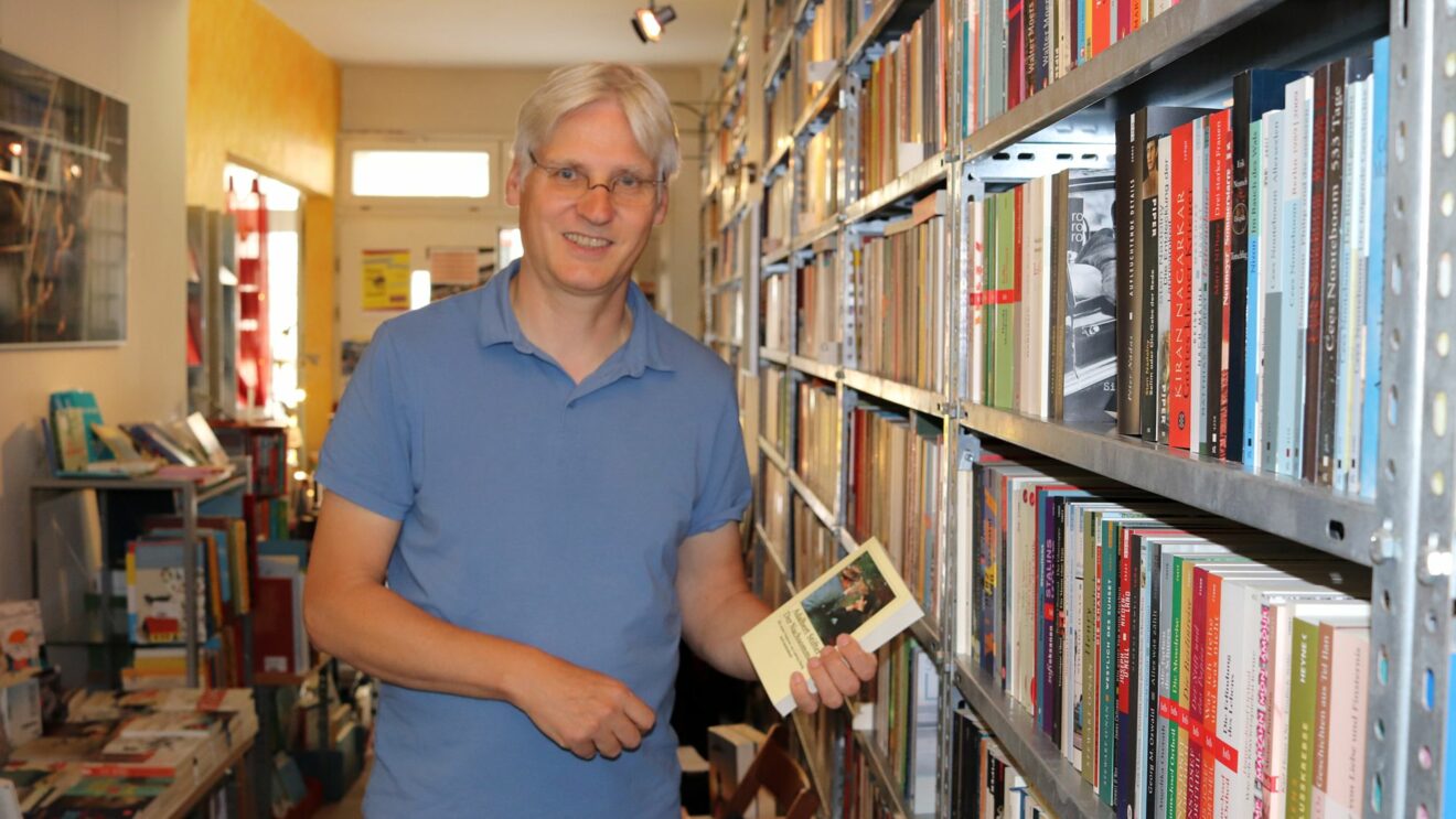 Jörg Scholz-Nollau, seit einem Vierteljahrhundert Buchhändler.