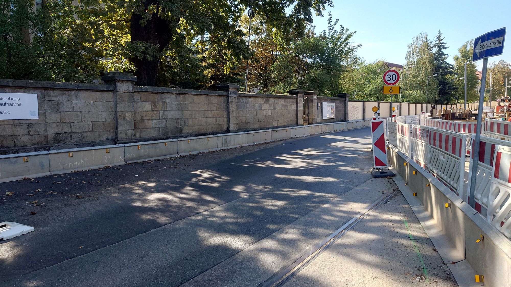 Am Montag für den motorisierten Individualverkehr für vier Stunden voll gesperrt: Bautzner Straße