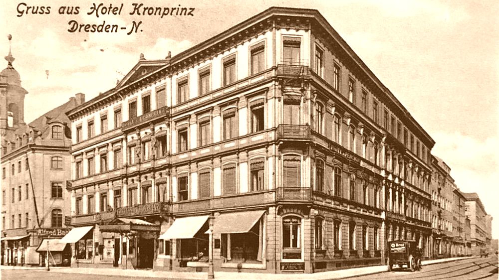 Hotel zum Kronprinzen an der Hauptstraße, Postkarte um 1910
