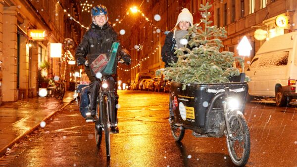 Lastenrad im Einsatz auf der Louisenstraße. Foto: Juliane Mostertz