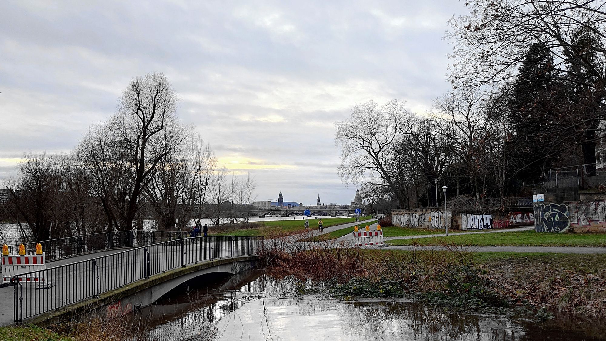 Hochwasser an der Prießnitzmündung