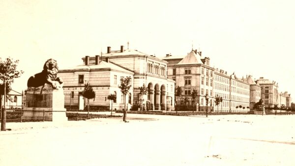 Albertstadt, Kaserne 2, Grenadierregiment und Grenadierwachgebaeude - zeitgenössische Postkarte