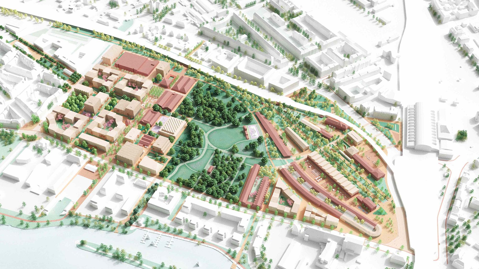 Der Siegerentwurf für das Areal rund um den Alten Leipziger Bahnhof. Illustration:  KOPPERROTH Architektur & Stadtumbau PartGmbB mit Fabulism GbR und Station C23