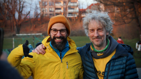 Stadtrat Thorsten Schulze und Sebastian Linda von "Dresden Rollt" - Foto: Florian Varga