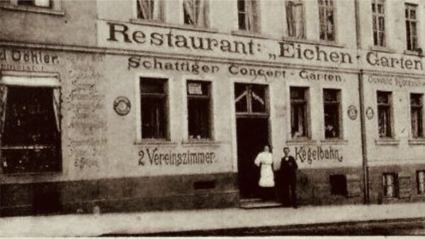 Restaurant Eichen-Garten, Zeitgenössische Postkarte