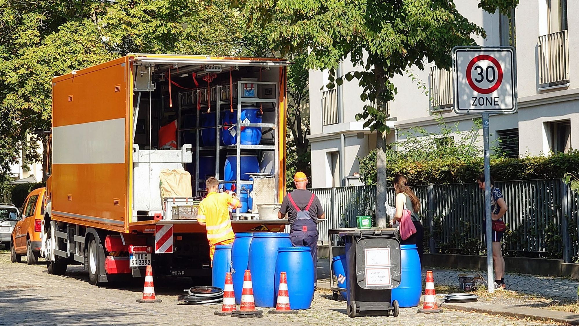 Schadstoffmobil an der Forststraße im Herbst 2023. Foto: Archiv Anton Launer