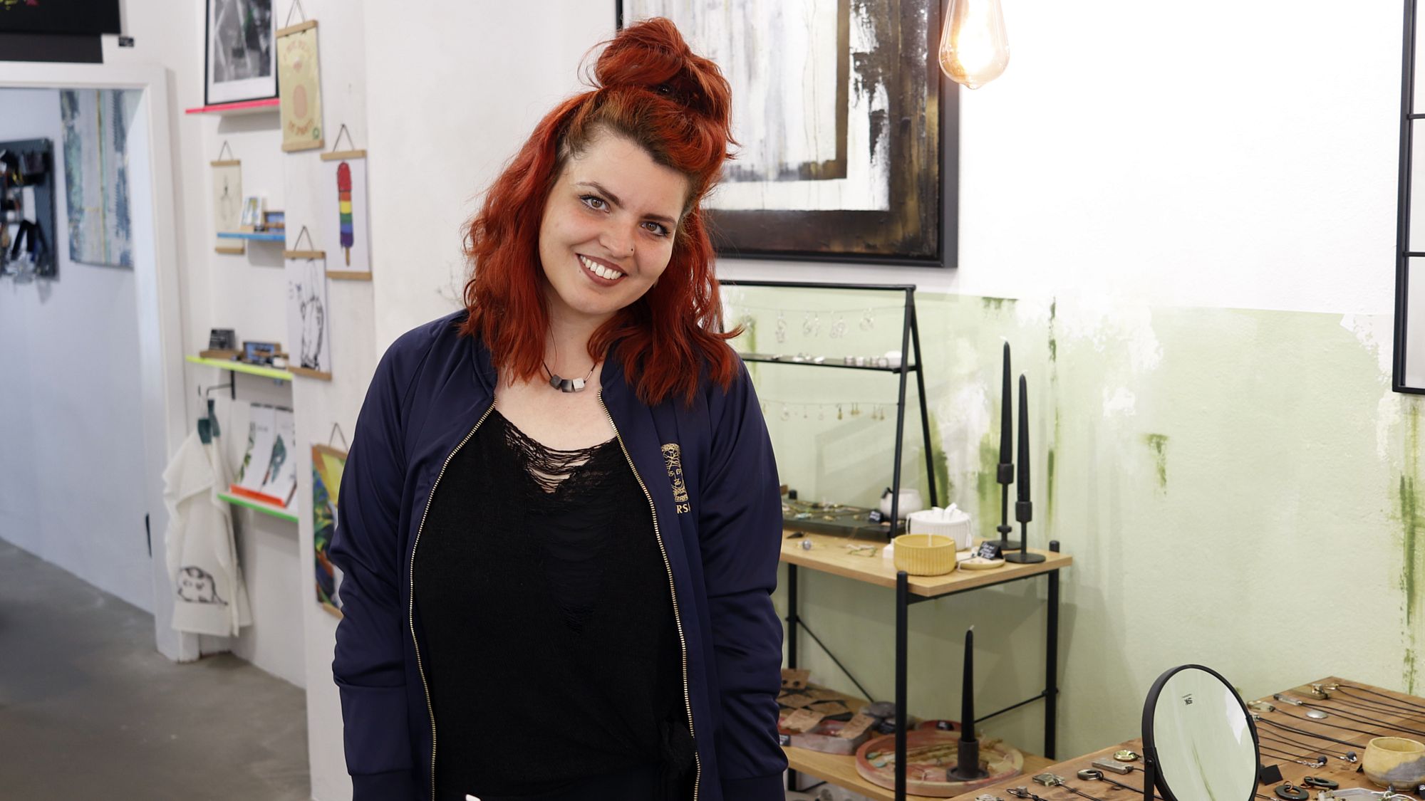 Neust;Art auf der Alaunstraße Eröffnet auf der Alaunstraße den Kunstladen "Neust;Art" - Mary-Ann Jungmichel - Foto: Anton Launer