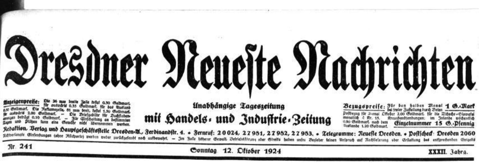 Dresdner Neueste Nachrichten von 1924