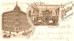 Die Weihnachtssau von Dresden Kellers Restaurant - zeitgenössische Postkarte