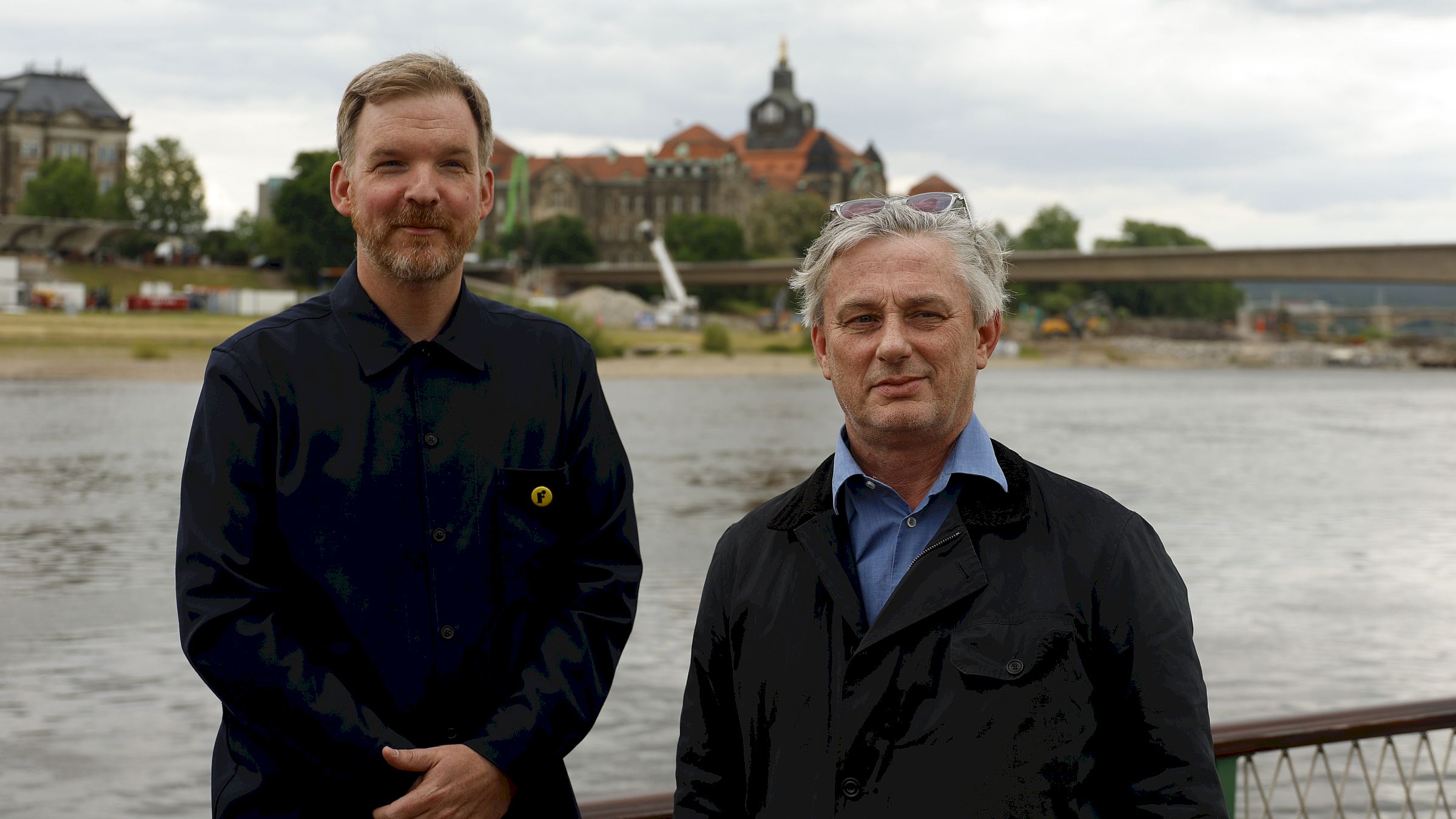 Zwei vom Team der Filmnächte: Philip Hartmanis und Matthias Pfitzner. Foto: Florian Varga