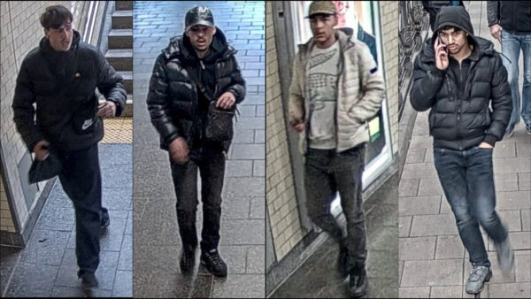 Person 5, 4, 7 und 6, nach denen die Bundespolizei fahndet. - Fotos: Bundespolizei