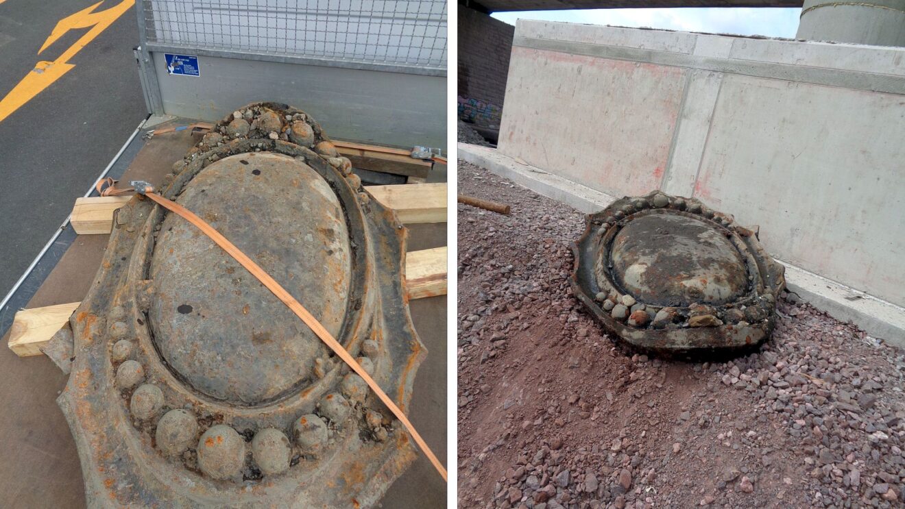 Relief der alten Carolabrücke geborgen. Foto: Stadtverwaltung Dresden