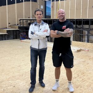 Fitness im Kino - es dauert  noch Sind optimistisch, dass im Januar eröffnet werden kann: Bauleiter Carsten Anspach und clever-fit-Dresden-Betreiber Stefan Lasch - Foto: meeco Communication Services