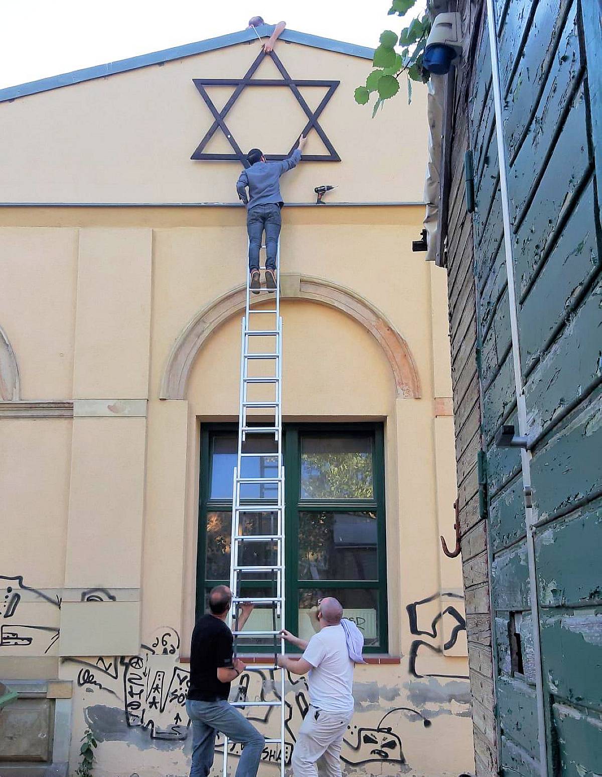 Jüdische Kultusgemeinde an der Eisenbahnstraße Dresden - Foto: Herbert Lappe