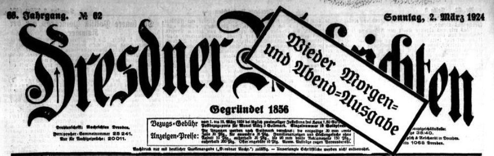 Dresdner Nachrichten vom 2. April 1924